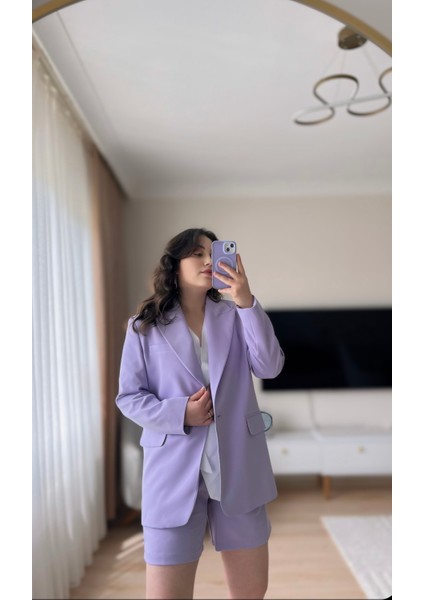 Blazer Ceket Şort Takım
