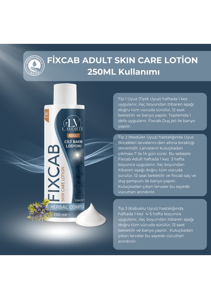 Fixcab Adult Cilt Bakım Losyonu (Scabies) 250 ml modelleri
