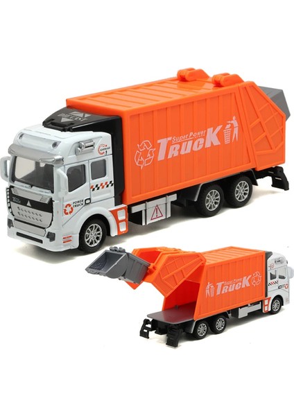 Çöp Kamyonu Oyuncak Metal Çöp Kamyonu Çek Bırak Özellikli 22 cm