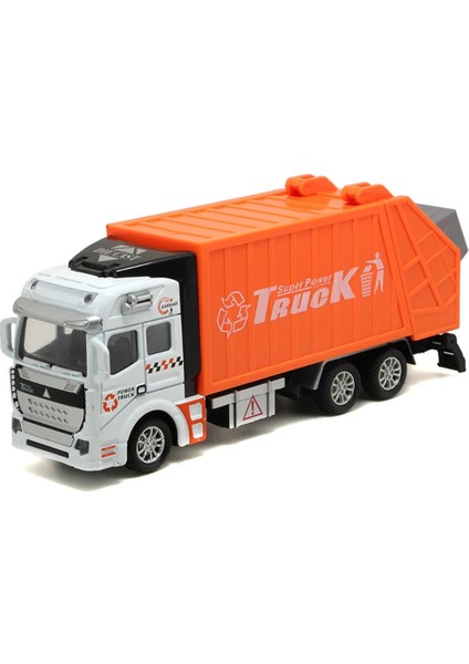 Çöp Kamyonu Oyuncak Metal Çöp Kamyonu Çek Bırak Özellikli 22 cm