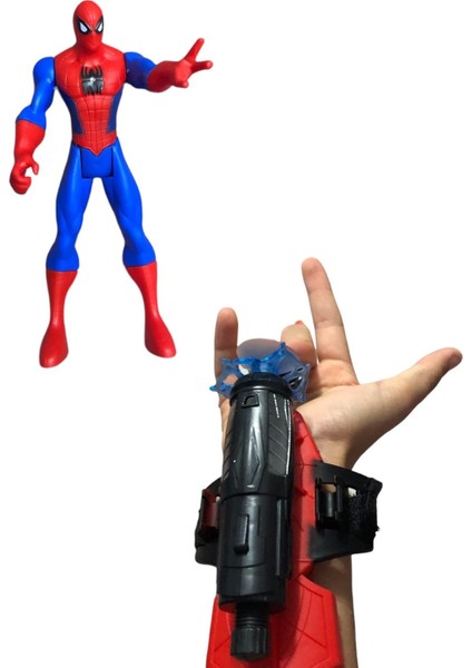 Alışveriş Devi  Örümcek Adam Ağ Makinesi Sipiderman Eldiven Ağ Makinesi ve 1 Figür Örümcek Adam 1 Adet