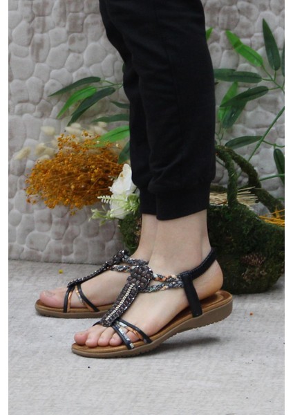 Guja 24Y150-38 Anatomik Rahat Kaymaz Taban Taşlı Kadın Sandalet modelleri