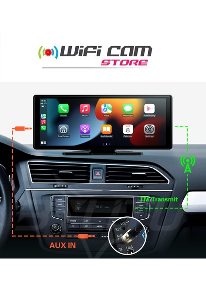 4K Çift Kameralı Apple Carplay ve Android Auto-Dokunmatik Ekranlı Multimedya