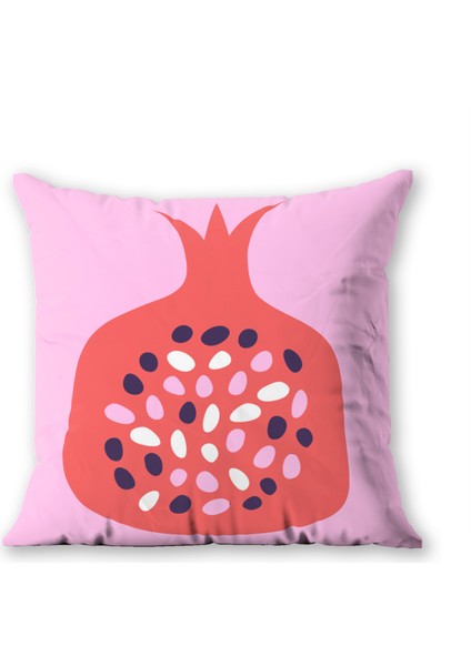 Nar Kırlent Kılıfı 2'li Set, Çift Tarafı Desenli, Yumuşak Dokulu,leke Tutmaz,salon,balkon,bahçe Dekorasyonu modelleri