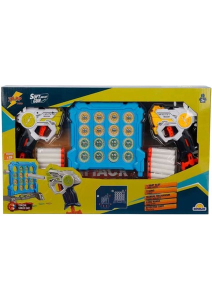 3574 Zapp Toys Hedef Tahtalı Sünger Dart Atan Silah Seti -Sunman