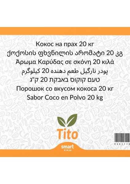 Toz Hindistan Cevizi Aroması 20 kg fiyatları