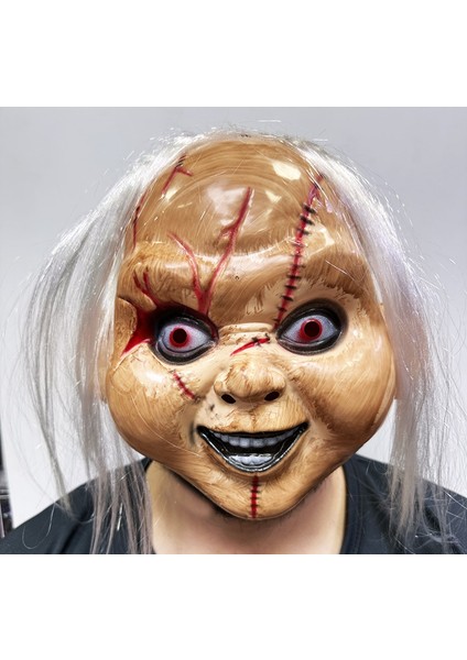 Beyaz Saçlı Maske Yetişkin Çocuk Uyumlu