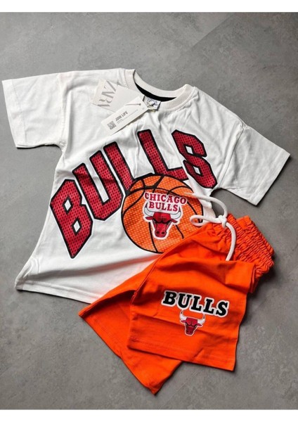 Chicago Bulls Baskılı Alt Üst Şortlu Erkek Takım