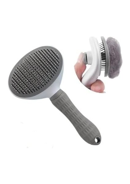 Temizlenen Tuşlu Evcil Hayvan Fırçası Kedi Köpek Tüy Toplayıcı Tarak