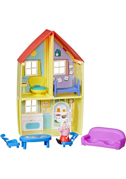 Pig Peppa'nın Maceraları Peppa'nın Evi Oyun Seti, Peppa Pig Figürü ve 6 Aksesuar, 3 Yaş ve Üstü Çocuklar Için