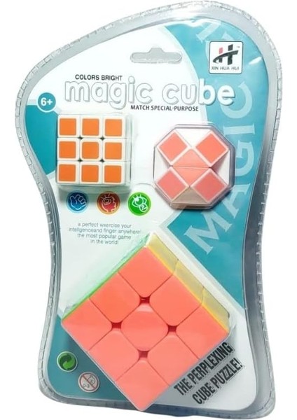 Birarada Zeka Küpü-Magic Cube-Büyük Zeka Küpü, Küçük Zeka Küpü ve Yılan Zeka Küpü (3 Adet)