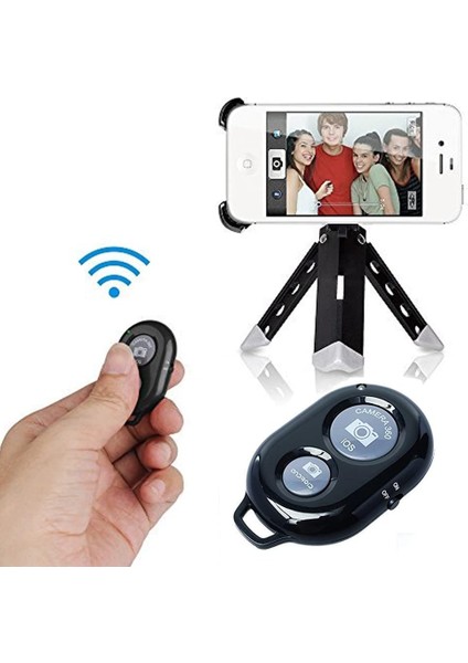 Bluetooth Kablosuz Uzaktan Kumanda Ios Android Uyumlu Kamera Deklanşör Düğmesi Remote Shutter