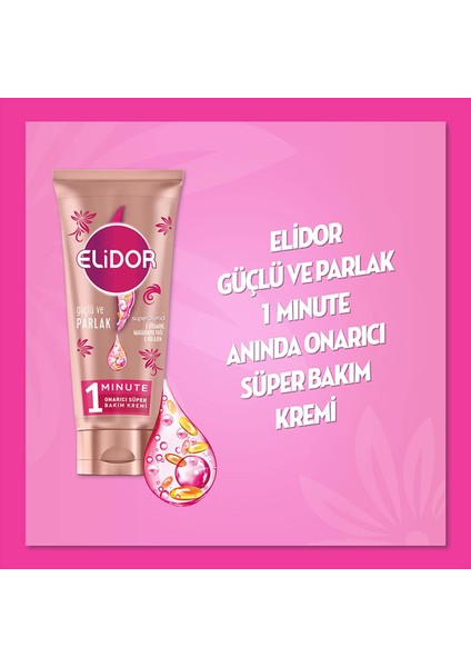 1 Minute Onarıcı Süper Saç Bakım Kremi Güçlü ve Parlak 170 ml