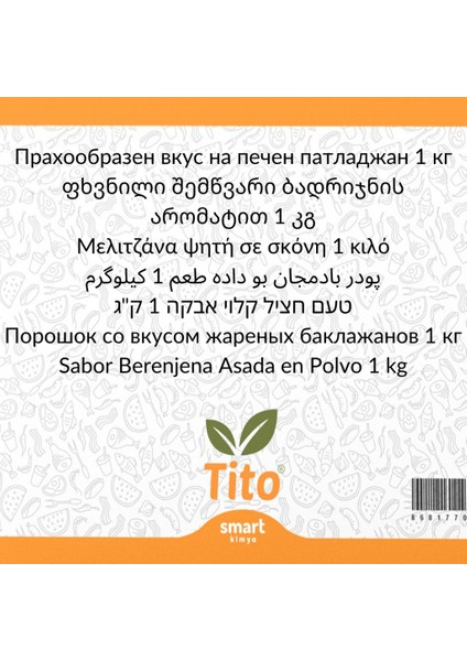 Toz Közlenmiş Patlıcan Aroması 1 kg fiyatları