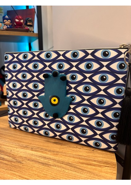 Iki Cadı Tasarım, Nazarlık Desenli Seramik Detaylı Clutch Çanta fiyatları