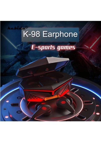 K98 Bluetooth Profesyonel Bluetooth Oyuncu Kablosuz Kulaklık 45MS Bass ve Ses Konumlandırma Sıfır Gecikme Ios ve Android Uyumlu