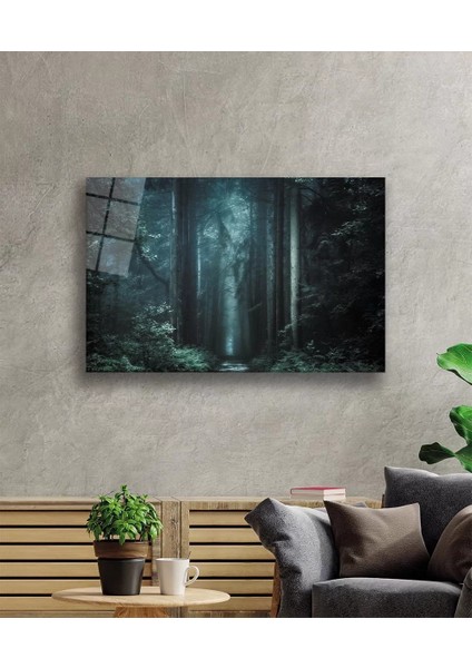 Ağaçlar Yeşil Orman Cam Tablo Trees Green Forest fiyatları