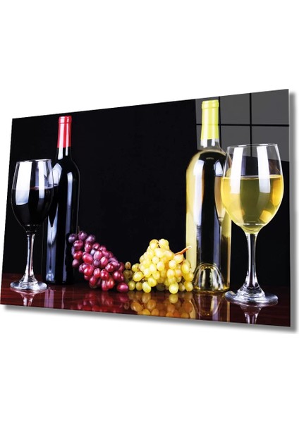 Üzüm ve Şarap Cam Tablo Grape