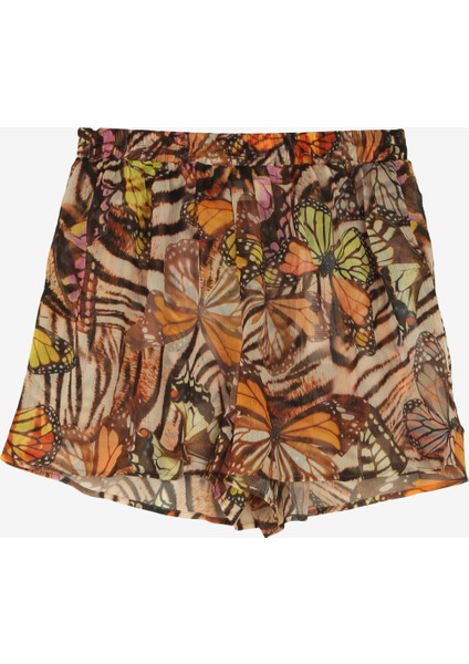 Lastikli Bel Normal Çok Renkli Kadın Şort E4GD02WDW82-P1FZ