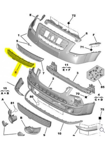 Tampon Üst Izgara C2 (7414FA)