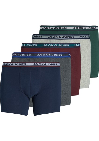 Plus Jacoliver Streç Pamuklu Büyük Beden 5 Pack Boxer Erkek Boxer 12211701