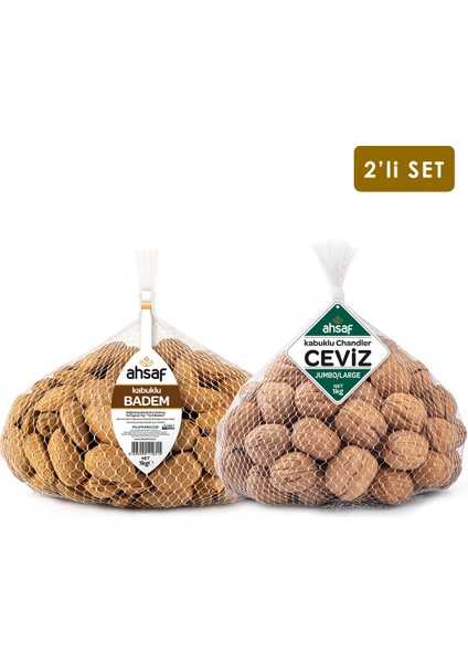 Kabuklu Badem 1 kg File - Kabuklu Yerli Ceviz (Jumbo/large) 1 kg