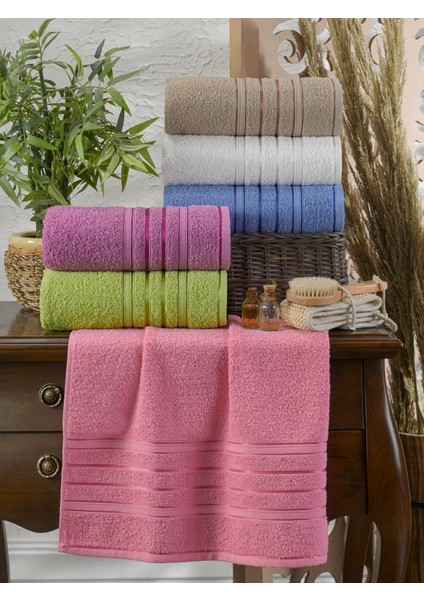 Pamuklu 6'lı El-Yüz Havlu Seti