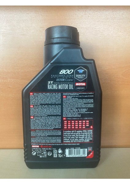 800 Factory Lıne Off Road Ester Core 100 %synthetıc 2t Racıng Motor Oıl 1lt