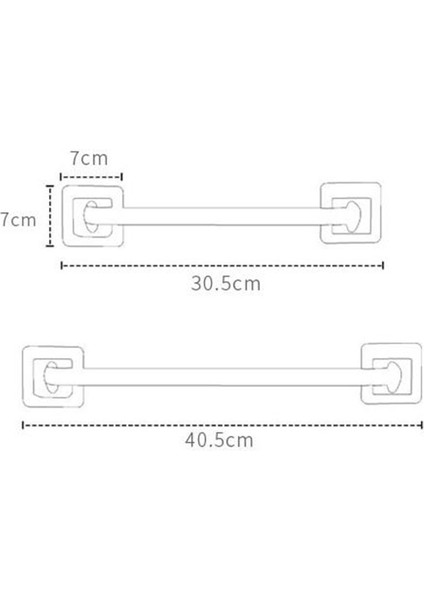 Beyaz L Kendinden Yapışkanlı Havlu Çubuğu Duvara Monte Havlu Çubuğu Banyo Havlusu Tutucu Tek Çubuk Depolama Rafı Mutfak Bez Raf Banyo Aksesuarı (Yurt Dışından)