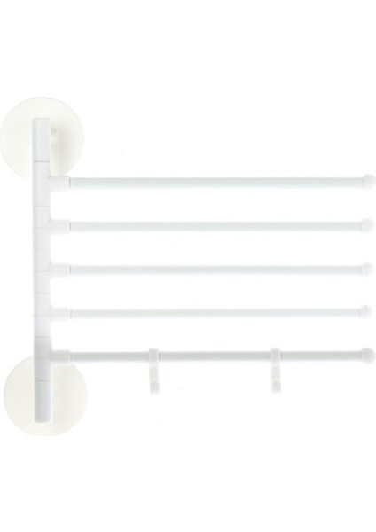 Beyaz-C Yaratıcı Döner Havlu Çubuğu Duvara Montaj Banyo Havlu Askısı Tutucu Depolama Organizatör Uzay Tasarruflu Havlu Demiri 3/4/5 Arms (Yurt Dışından)