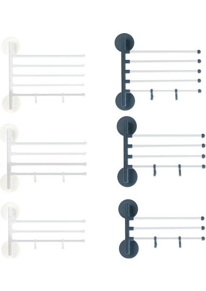 Beyaz-C Yaratıcı Döner Havlu Çubuğu Duvara Montaj Banyo Havlu Askısı Tutucu Depolama Organizatör Uzay Tasarruflu Havlu Demiri 3/4/5 Arms (Yurt Dışından) fiyatları
