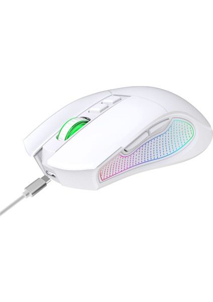 Crossfire Air V1 Kablosuz 10000 Dpi Pixart PMW3325 Sensör Makro Yazılımlı Chromatic RGB Kablosuz Gaming Mouse - Beyaz (2.4 GHz Kablosuz + BT5.1 + Type-C ile Kullanım Desteği)