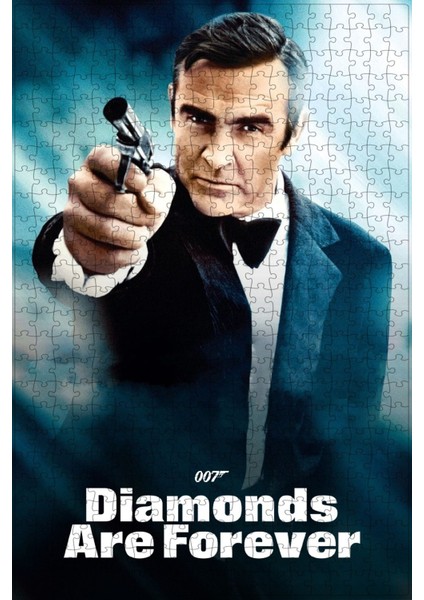 Diamonds Are Forever (1971) Film Posterinin 500 Parça Puzzle Yapbozu Sürüm3