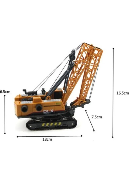 Metal Kule Vinç 1:55 Inşaat Makinası Oyuncak Iş Makinası