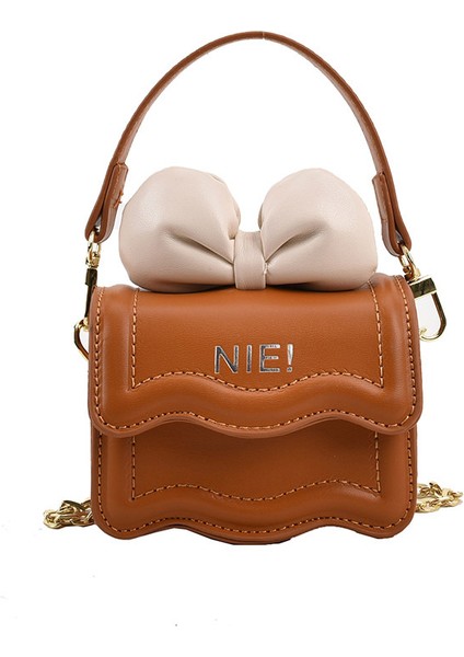 Yeni Mini Çocuk Omuz Çantası Yay Zincir Crossbody Küçük Çanta Ebeveyn-Çocuk Çantası (Yurt Dışından)