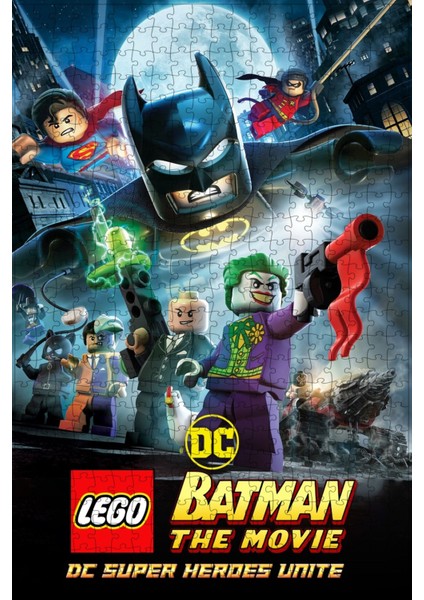LEGO Batman: The Movie - Dc Super Heroes Unite (2013) Film Posterinin 500 Parça Puzzle Yapbozu H6