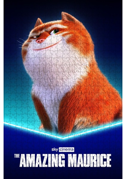 The Amazing Maurice (2022) Film Posterinin 500 Parça Puzzle Yapbozu Sürüm3