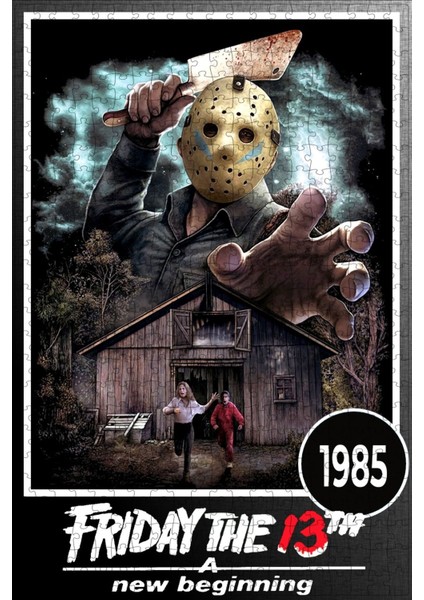 Friday The 13TH: A New Beginning (1985) Film Posterinin 500 Parça Puzzle Yapbozu O23