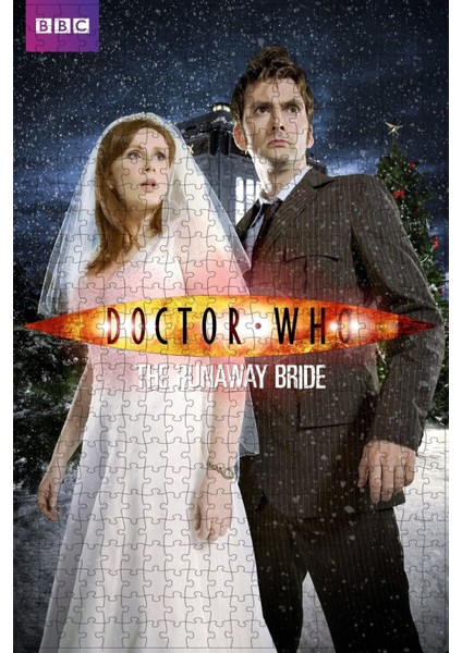 Doctor Who: The Runaway Bride (2006) Film Posterinin 500 Parça Puzzle Yapbozu Sürüm3