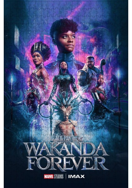 Black Panther: Wakanda Forever (2022) Film Posterinin 500 Parça Puzzle Yapbozu Sürüm5 S30