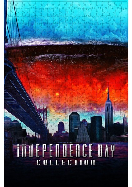 Independence Day Collection Film Posterinin 500 Parça Puzzle Yapbozu Sürüm2