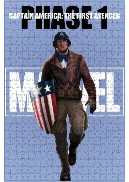 Captain America: The First Avenger (2011) Film Posterinin 500 Parça Puzzle Yapbozu Sürüm2 H67