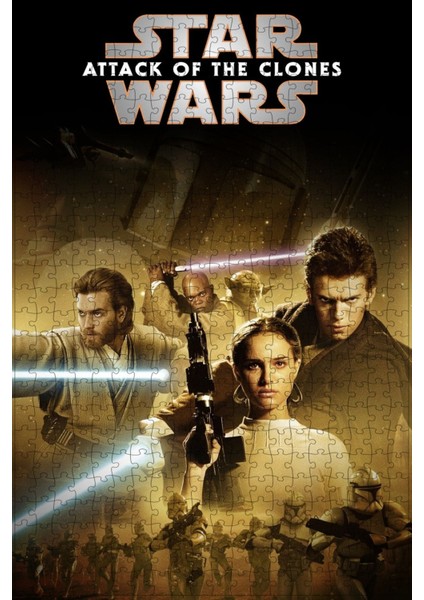Star Wars: Episode Iı - Attack Of The Clones (2002) Film Posterinin 500 Parça Puzzle Yapbozu Sr2 C27