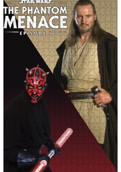 Star Wars: Episode I - The Phantom Menace (1999) Film Posterinin 500 Parça Puzzle Yapbozu Sürümx2
