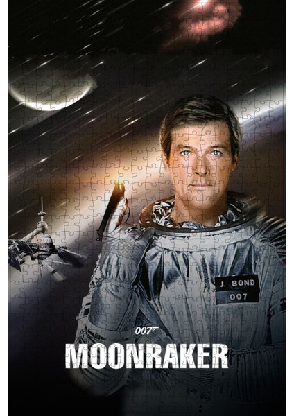 Moonraker (1979) Film Posterinin 500 Parça Puzzle Yapbozu Sürüm4