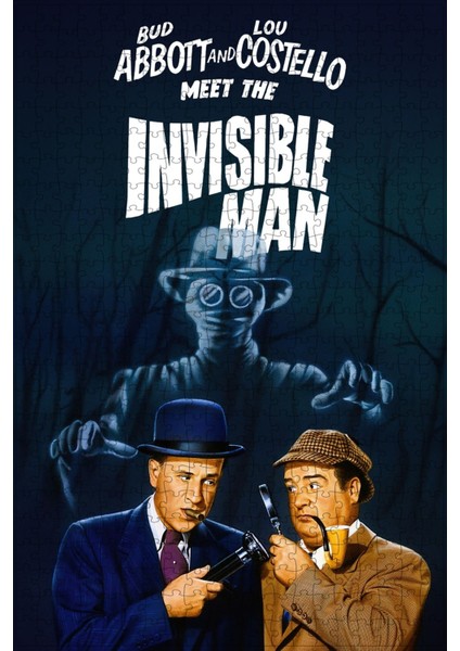 Abbott And Costello Meet The Invisible Man (1951) Film Posterinin 500 Parça Puzzle Yapbozu