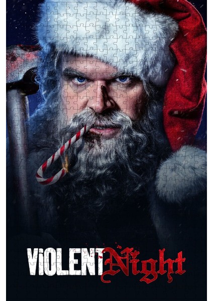 Violent Night (2022) Film Posterinin 500 Parça Puzzle Yapbozu Sürüm8