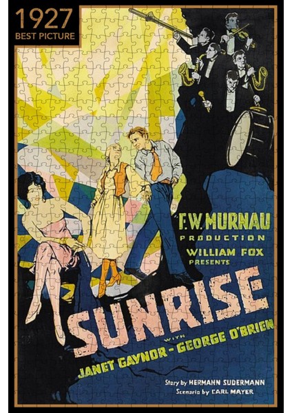 Sunrise: A Song Of Two Humans (1927) Film Posterinin 500 Parça Puzzle Yapbozu