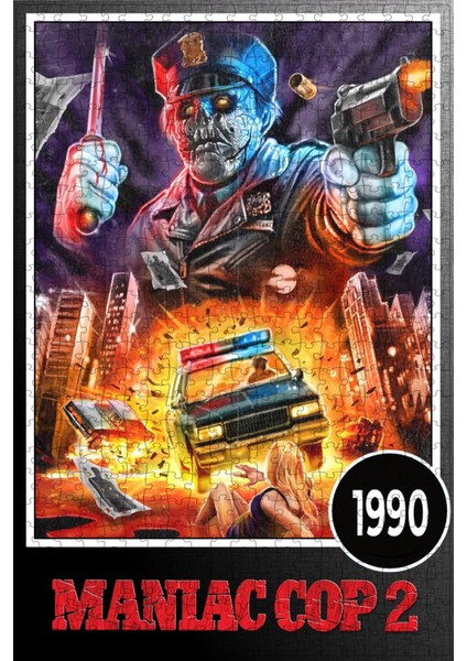 Maniac Cop 2 (1990) Film Posterinin 500 Parça Puzzle Yapbozu