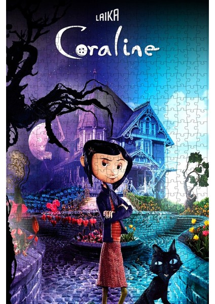 Coraline (2009) Film Posterinin 500 Parça Puzzle Yapbozu Sürüm3